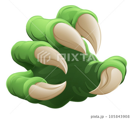Monster Claw Dinosaur Dragon Cartoon Talon Hand 105843908