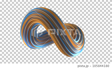 Spiral loop made of 3d lines Spiral loop made of 3d lines 105844180