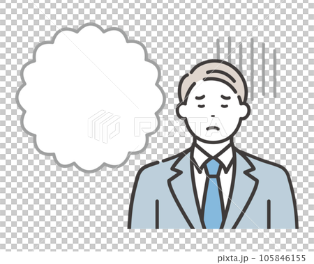 不安な表情をしたビジネスマン 105846155