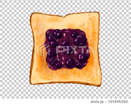 麵包，從上面，果醬，藍莓麵包，早餐，早餐，新鮮出爐，棕色 105846268
