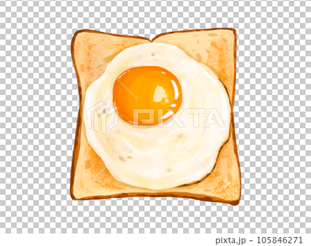 吐司，煎雞蛋，白麵包，麵包，早餐，早餐，新鮮出爐，棕色 105846271