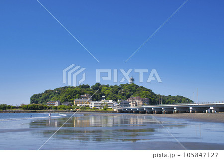 【藤沢市】江の島に続く海の道 105847127