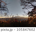 夕暮れ時の富士 105847602