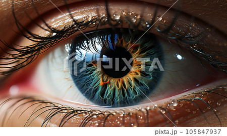 A huge mystical eye of a human person, for posters, ads, flyers, coaches and lifestyle consultant 105847937