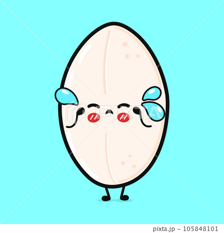 Crying Rice character. Vector hand drawn...のイラスト素材 [105848101] - PIXTA