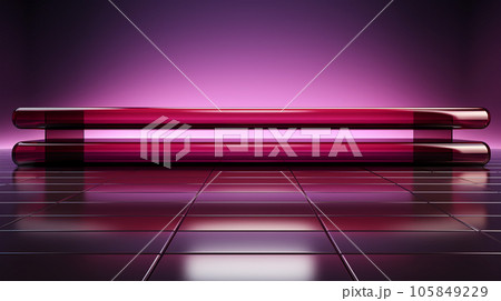 Geometric art poster on magenta background, wallpaper, flyer for interior designers Geometric art poster on magenta background, wallpaper, flyer for interior designers 105849229