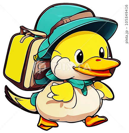 chicken with suitcase 105849416