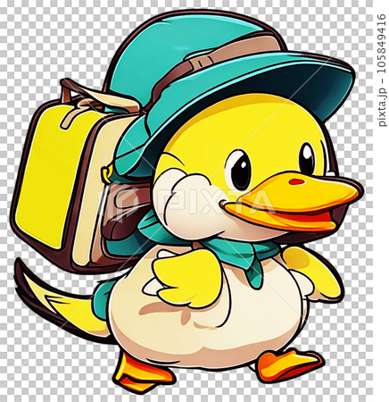 chicken with suitcase 105849416