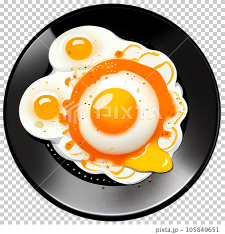 fried egg on pan fried egg on pan 105849651