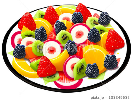 fruit in a plate 105849652