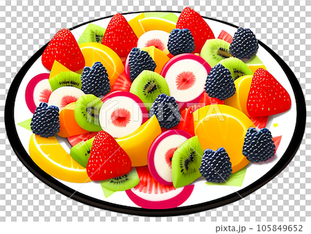 fruit in a plate 105849652