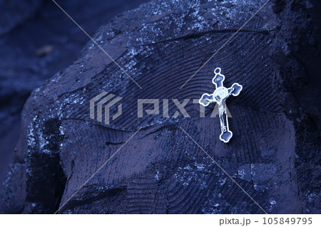 Metal Church cross closeup Metal Church cross closeup 105849795