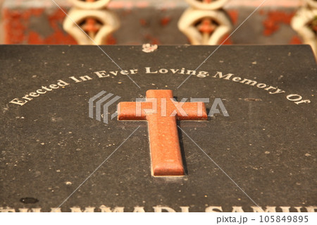 Metal Church cross closeup Metal Church cross closeup 105849895