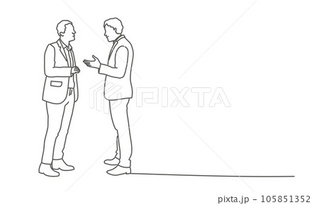 Meeting of two businessmen Meeting of two businessmen 105851352