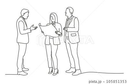 Businessmen are discussing project Businessmen are discussing project 105851353