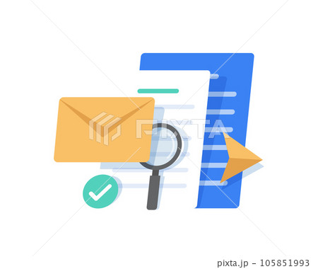 Email and messaging,Email marketing campaign,flat design icon vector illustration 105851993