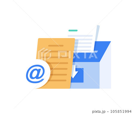 Email and messaging,Email marketing campaign,flat design icon vector illustration 105851994
