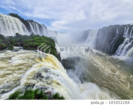 Devil's Throat at Iguazu Falls, one of the world's great natural wonders, on the border of Argentina and Brazil. 105852288