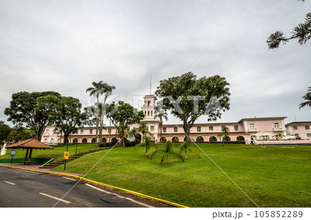 Belmond Hotel das Cataratas in green rainforest area next to Iguazu Falls, Brazil 105852289