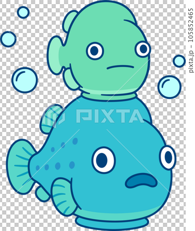 Cute cartoon lumpfish drawing Cute cartoon lumpfish drawing 105852465