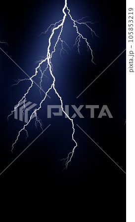 Some different lightning bolts isolated on black Some different lightning bolts isolated on black 105853219
