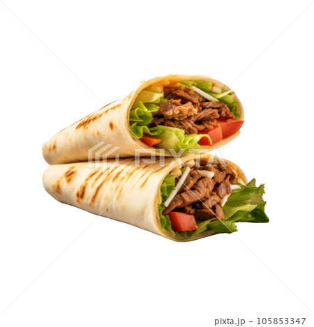 Fresh shawarma isolated 105853347