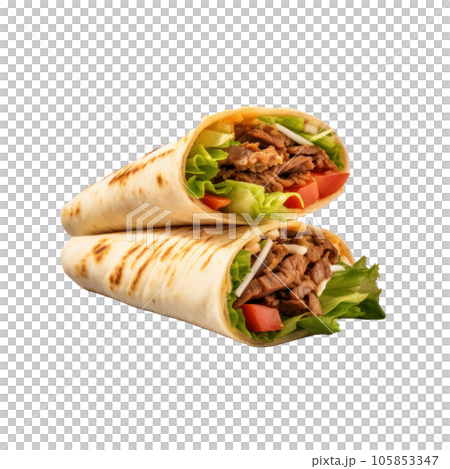 Fresh shawarma isolated 105853347