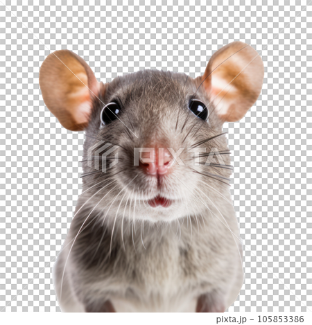 Cute rat face isolated Cute rat face isolated 105853386