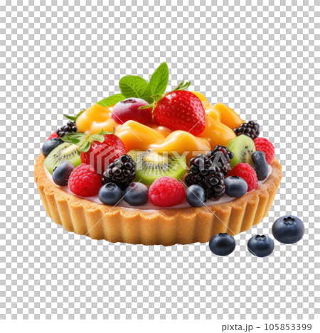 Tart with berries isolated 105853399
