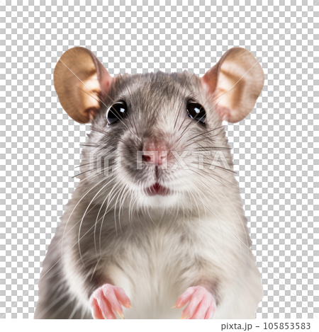 Cute rat face isolated Cute rat face isolated 105853583