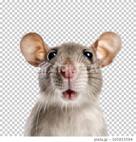 Cute rat face isolated Cute rat face isolated 105853584