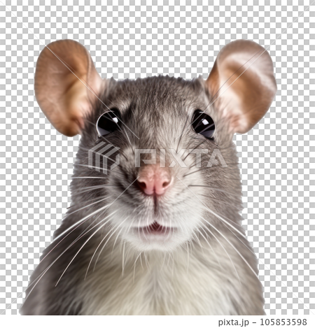 Cute rat face isolated 105853598