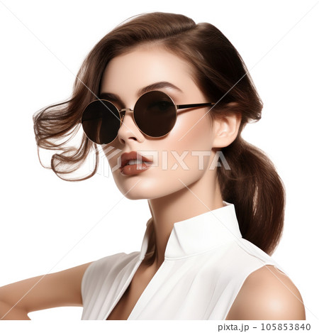 Beautiful model girl isolated 105853840
