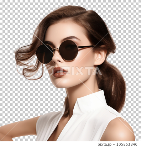Beautiful model girl isolated 105853840