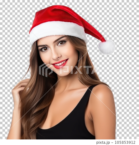Beautiful girl in Santa's Cap Beautiful girl in Santa's Cap 105853912