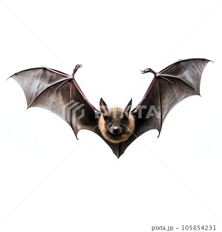Flying Bat Isolated on White Background. Generative ai 105854231