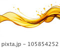 Splash of wavy oily liquid isolated on a white background 105854252