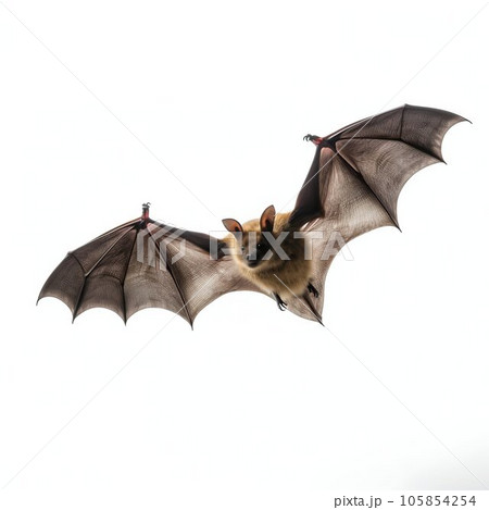 Flying Bat Isolated on White Background. Generative ai 105854254