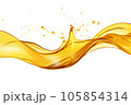 Splash of wavy oily liquid isolated on a white background 105854314