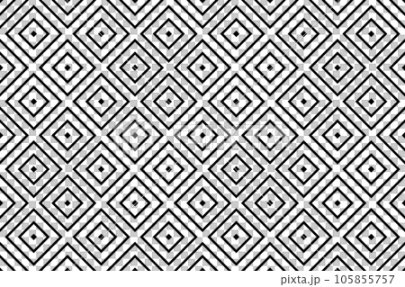 Seamless Geometric Checked Pattern. White Textured Background. Vector Art. 105855757