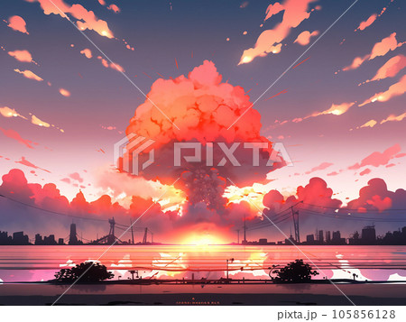 爆発実験の雲 105856128