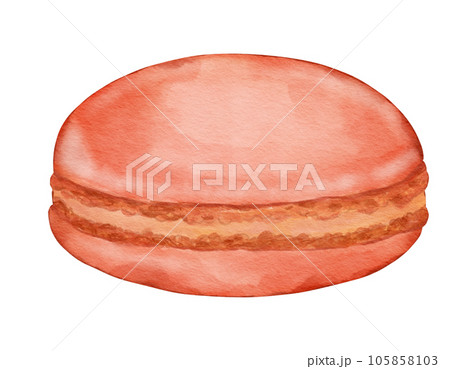 Watercolor macaron Hand drawn watercolor illustration isolated element Watercolor macaron Hand drawn watercolor illustration isolated element 105858103