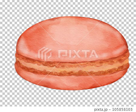 Watercolor macaron Hand drawn watercolor illustration isolated element 105858103