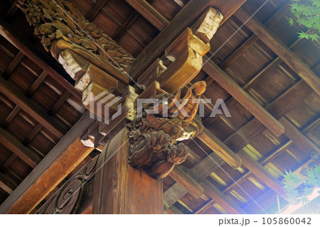 京都清涼寺本堂の木鼻-1 京都清涼寺本堂の木鼻-1 105860042