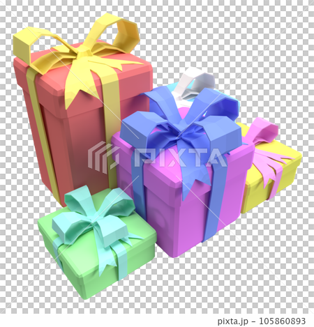 The gift box png image for celebration concept 3d rendering 105860893
