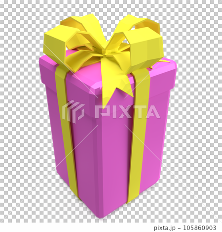 The gift box png image for celebration concept 3d rendering 105860903