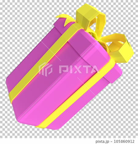 The gift box png image for celebration concept 3d rendering 105860912