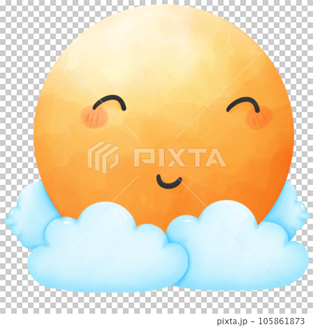 Happy smiling moon 105861873