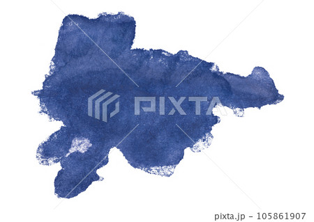 blue watercolor background. Artistic hand paint. isolated on white background 105861907