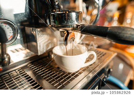 Espresso coffee from the machine 105862926